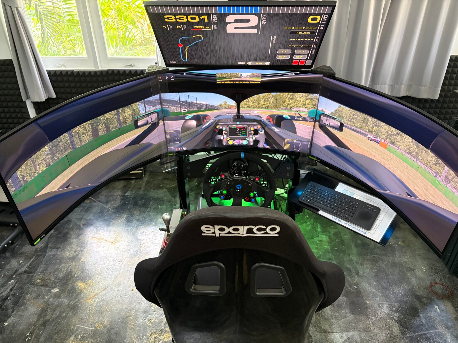 SIMPRO Academy Phuket's Monza track library lets guests recreate the Antonelli Monza Comeback lap by lap in Phuket.
