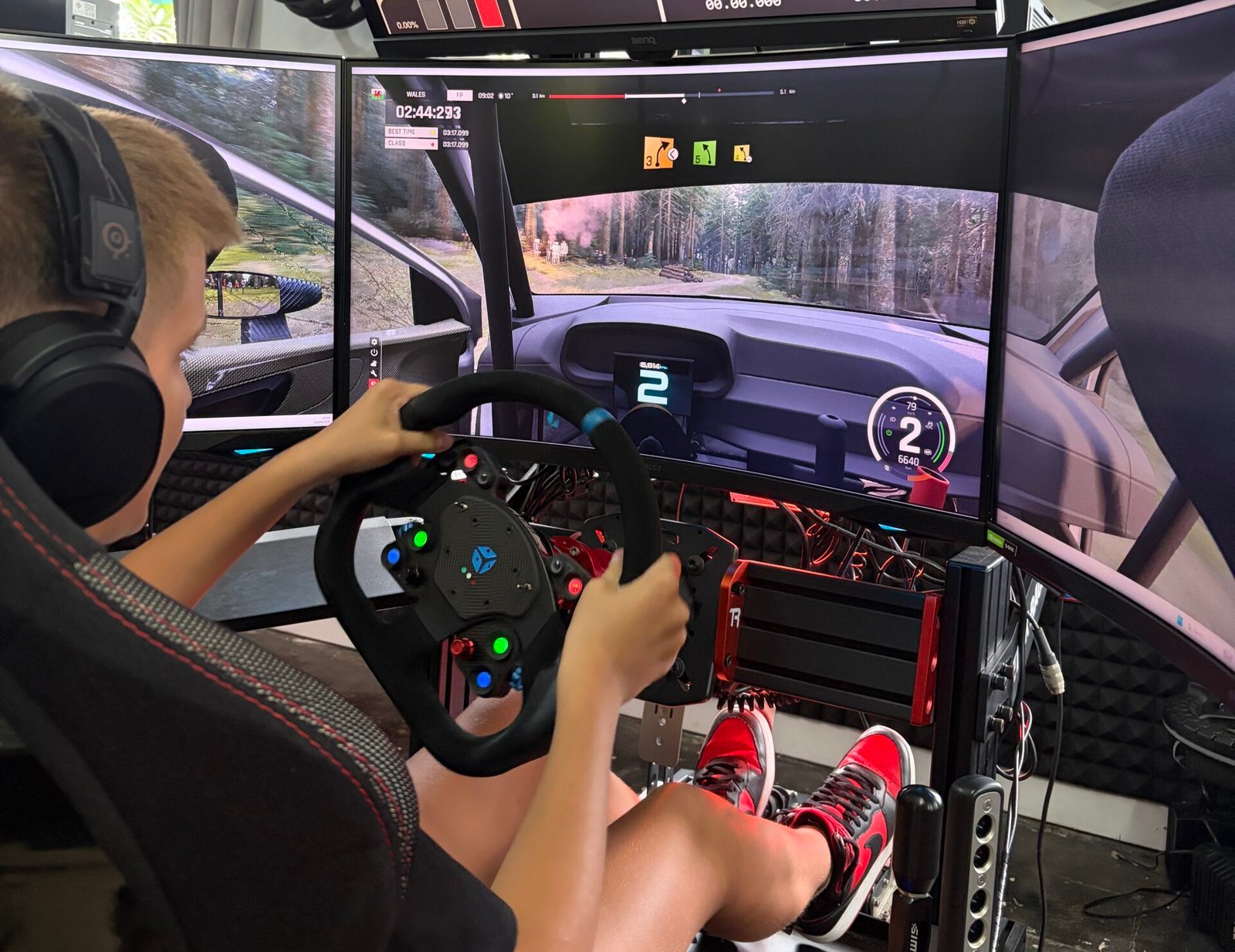SIMPRO Academy Phuket's Simucube 2 Pro rig recreates the grip loss behind the Solberg Rally Chile win.