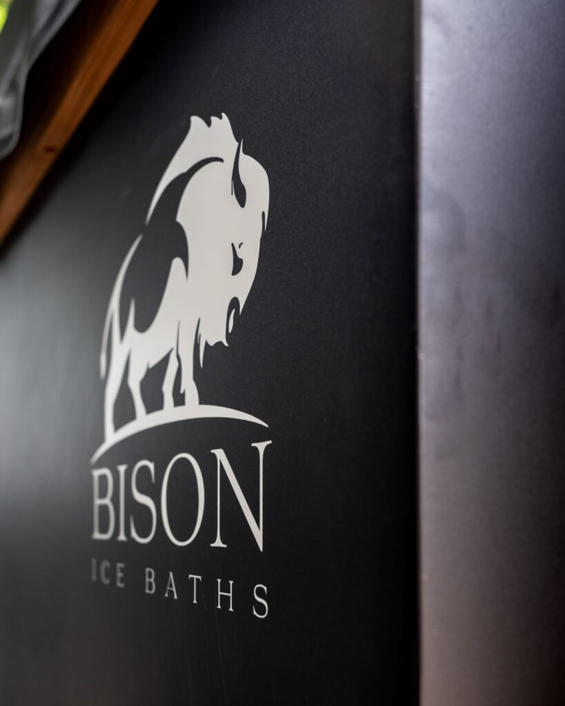 Close-up of Bison Ice Bath logo at SOHO Wellness Phuket